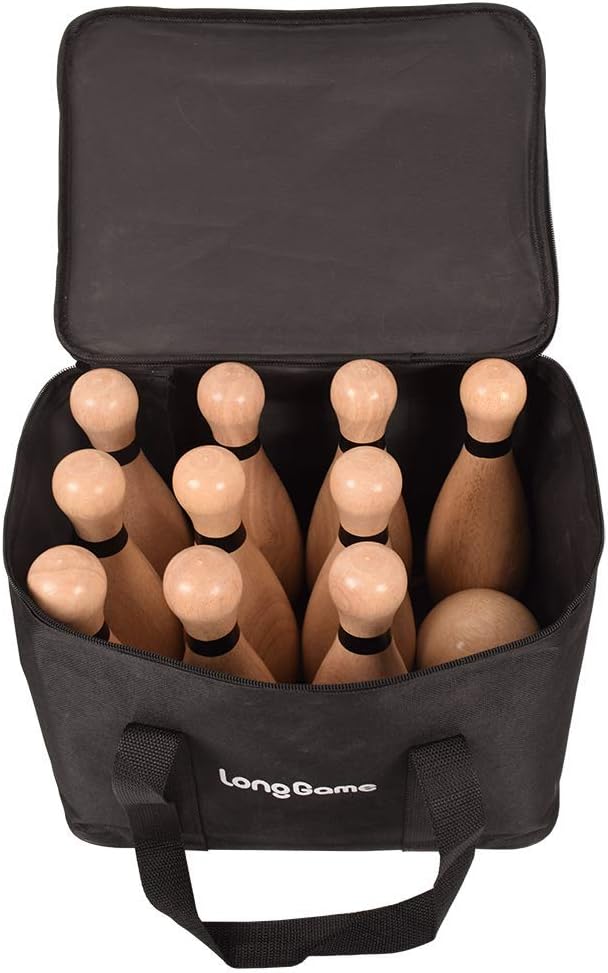 NI-ROU Outdoor Giant Lawn Bowling Games Rubber Wooden Lawn Set Fun Sports Games - Image 5