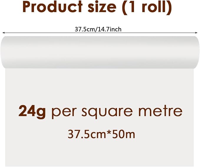 TIMESETL Tracing Paper Roll 14.7in x 55yd Trace Paper White Tracing Paper - Image 2