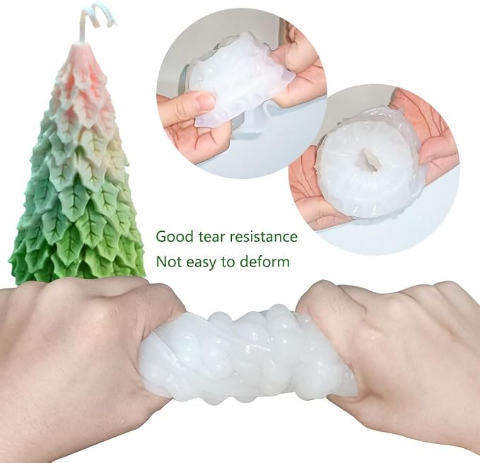 4PCS Christmas Tree Silicone Molds Kit - Image 4