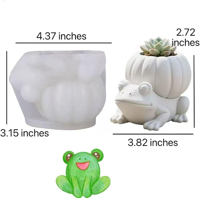 Animal Resin Molds Silicone 3D Cute Frog Epoxy Resin Plaster Candle Holder Wax - Image 2