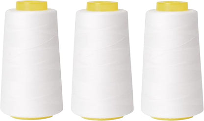 Sewing Thread Cone Set, 3 Pack Serger Thread, 3000 Yards Each, All Purpose by Unknown