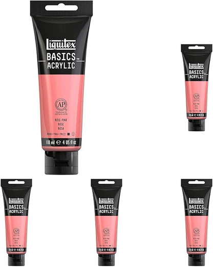 Liquitex BASICS Acrylic Paint, 118ml Tube, Rose Pink by Liquitex