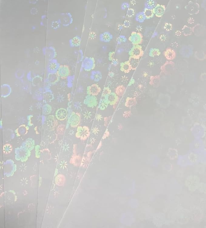 Syntego A4 Self Adhesive Transparent Holographic Sticker Paper Vinyl 8.5 X 11 by Syntego