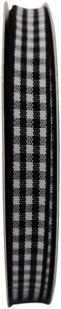 Buffalo Check Ribbon Black and White Gingham Ribbon 25 Yards - Image 3
