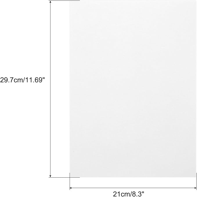 MECCANIXITY Colored Vellum Paper, 20 Sheet White Transparency 11.7 x 8.2 - Image 2