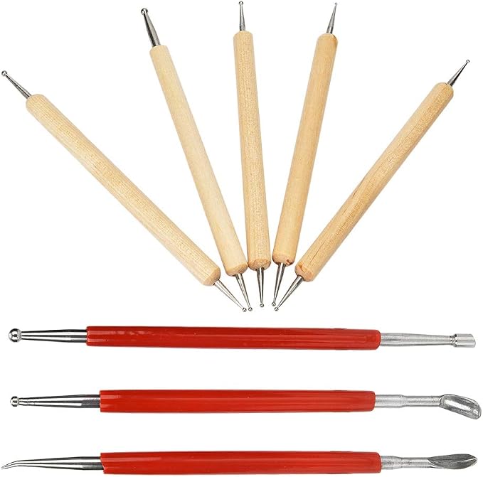 Fayelume 8PCS Leather Carving Tools, Spoon Embossing Tool, Point Drill Leather - Image 7
