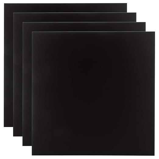 4PCS 12 x 12 x 1/32 Inch Anodized Aluminum Sheet, 0.8MM Thin Metal Plates by LOYORTY
