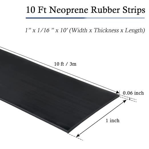 Neoprene Rubber Strips Self Adhesive Solid Rubber Sheets, Rolls & Strips - Image 6