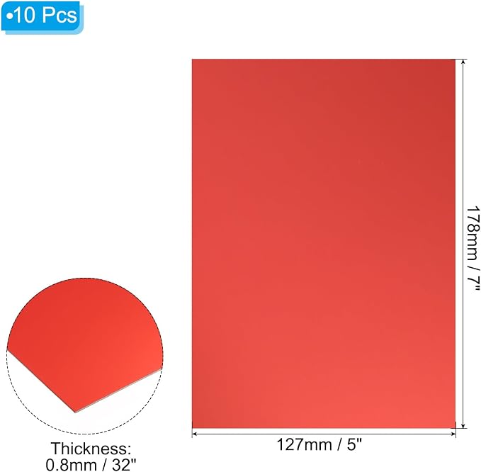 PATIKIL 7x5x1/32inch Anodized Aluminum Sheet - Image 2