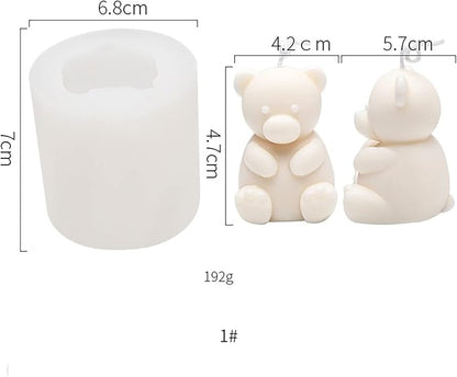 Cute Polar Bear Scented Candle Mold 2 Pack - Image 4