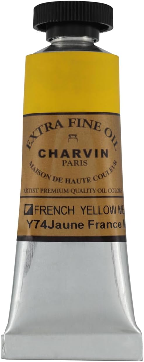 Charvin Extra Fine Oil Paint, French Yellow Medium 20 mL - Image 2