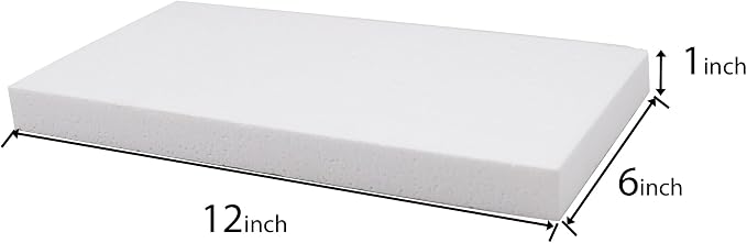 Crafare 5 Pack Craft Foam Blocks 12X6X1 inch Polystyrene Brick Rectangle - Image 2