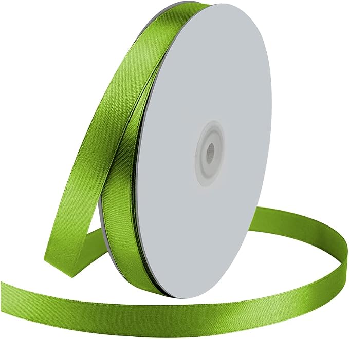 5/8" Wide x 100 Yards Single Face Polyester Satin Ribbon, Satin Ribbon by KMERLIFE