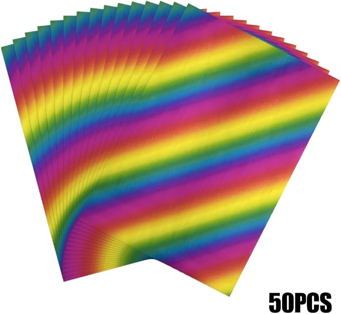 300 Pieces Toner Reactive Foil 6 Assorted Color Foil Paper Sheets - Image 5