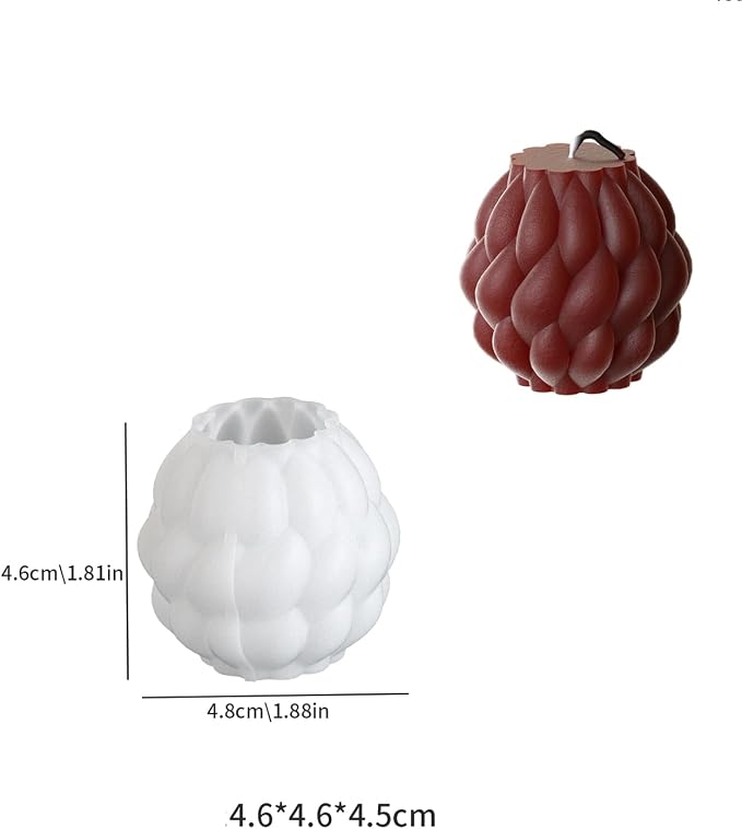 3 Pack Spiral Ball Cylinder Soap & Candle Mold - Image 3