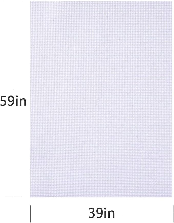Cross Stitch Aida Fabric 14 Count, 59 by 39 Inch Large Size, Classic Reserve - Image 2