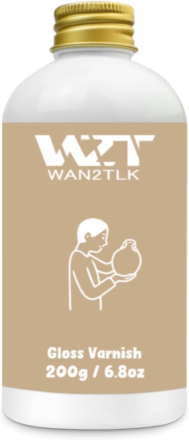 200ml Air Dry Clay Glaze, Waterproof and Scratch Resistant, Design by WAN2TLK