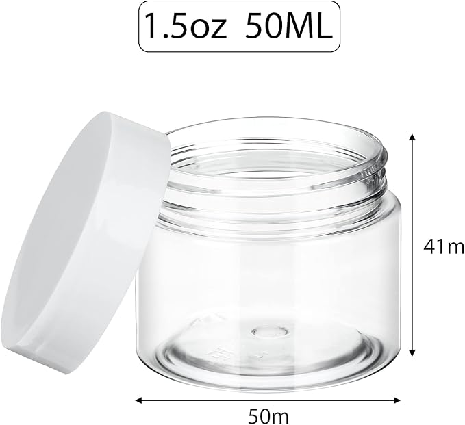 SATINIOR 36 Pieces 1.5 oz Plastic Jars - Image 2