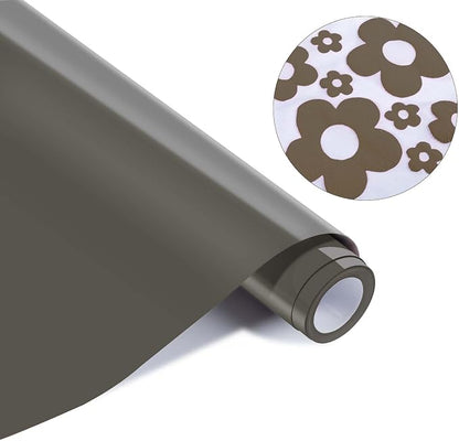 HTVRONT Puff Vinyl Heat Transfer -10" x 6ft Coffee 3D Puff Heat Transfer Vinyl by HTVRONT