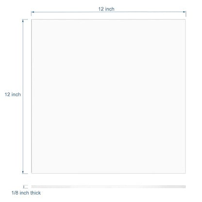 Clear Cast Acrylic Sheet 12" x 12" x 1/8" Thick, Display Projects, Laser Cutting - Image 3