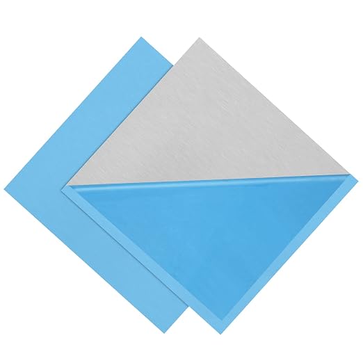 2Pack 6061 T651 Aluminum Sheet Metal 6 x 6 x 1/32 Inch Flat Plain Aluminum by Lswteiz