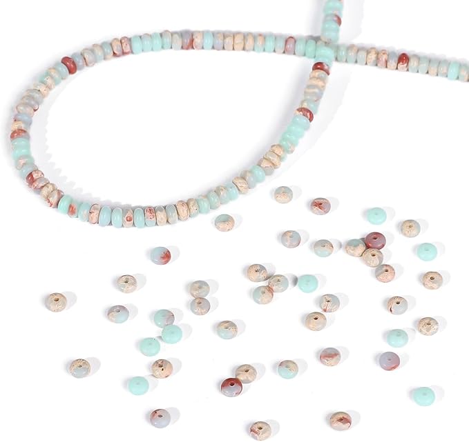 Natural Shoushan Disk Stone Beads 4x2mm 160pcs Rondelle Loose Semi Gemstone - Image 6