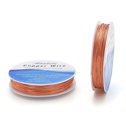 Adabele 164 Feet Premium Tarnish Resistant Round Bare Raw Jewelry Copper Wire by AdabeleLLC