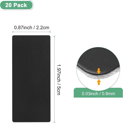 20-Pack Anodized Aluminium Laser Engraved Mount Metal Plate 2x1x0.03 Inch - Image 3