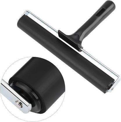 7.8 Inch Soft Rubber Brayer, Rubber Brayer Roller Paint Brush Ink Applicator - Image 3