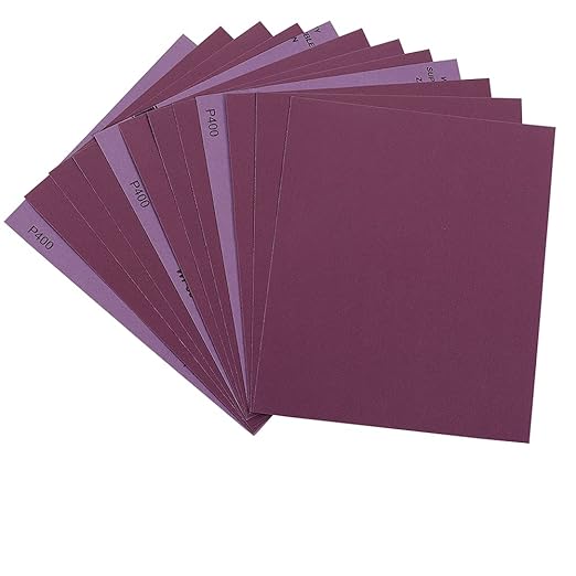Sandpaper 400 Grit, Wet Dry Sanding Sheets 9 x 11 Inch, Advanced White Fused by Arilier