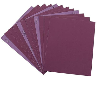Sandpaper 400 Grit, Wet Dry Sanding Sheets 9 x 11 Inch, Advanced White Fused by Arilier