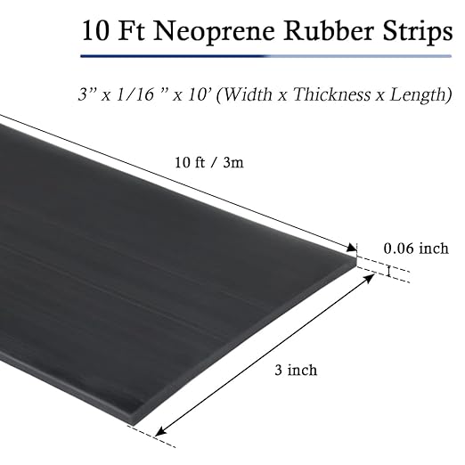 Neoprene Rubber Strips Self Adhesive Solid Rubber Sheets, Rolls & Strips - Image 5