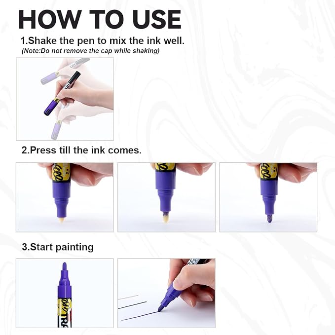TRANSON 12 Colors Permanent Paint Markers - Image 4