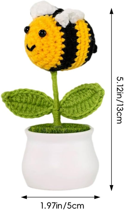 Bee Pin Cushion, Handmade Knitted Pincushions, Cute Pin Cushions Needle Holders - Image 2