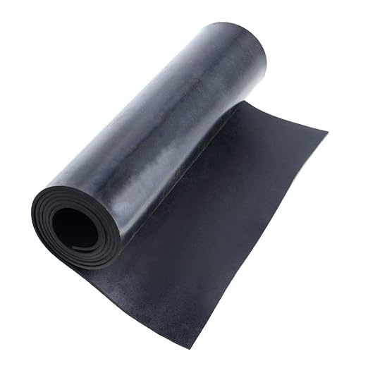 DOBTIM Neoprene Rubber Sheet Rolls 1/8" Thick X 12" Wide X 48'' Long, Solid by DOBTIM