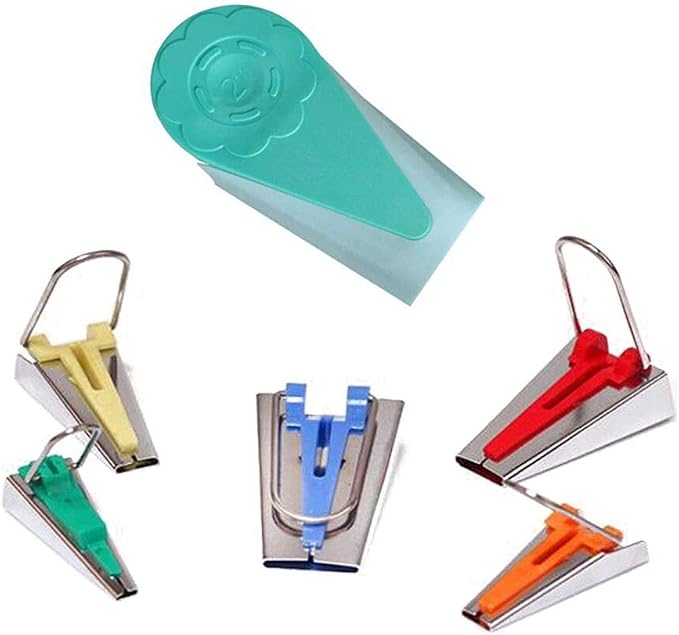 HONEYSEW Bias Tape Maker Set 6MM/9MM/12MM/18MM/25MM 50MM 5 Sizes DIY Quilting by HONEYSEW