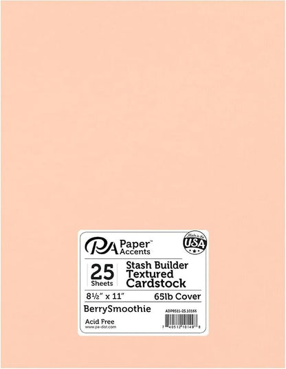 PA Paper Accents Stash Builder Textured Cardstock 8.5" x 11" Textured Berry by AccentDesignsPaperAccents