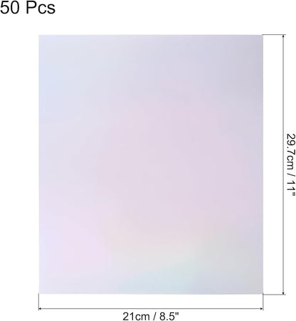 MECCANIXITY 50 Pack Toner Reactive Foil, Deco Foil Transfer Sheets 8.5"x11" A4 - Image 2