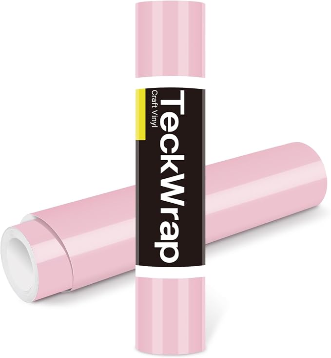 TECKWRAP Permanent Adhesive Vinyl 12" x 10ft, Glossy Queen Pink by TECKWRAP