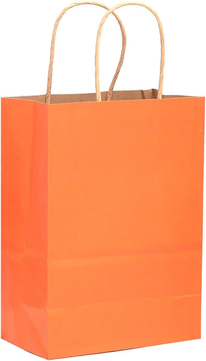 qiqee 32-Packs Orange Paper Gift Bags by Qiqee