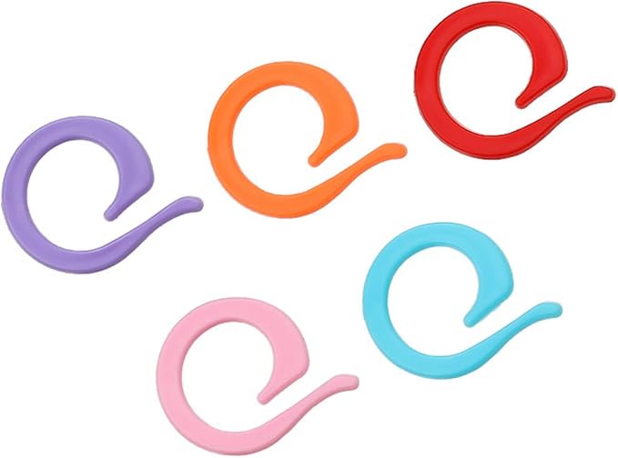 Hilsayum 120pcs Knitting Stitch Rings Plastic Stitch Markers - Image 6