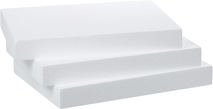 Crafare 3 Pack Craft Foam Blocks 16X12X2in Polystyrene Brick Rectangle - Image 2