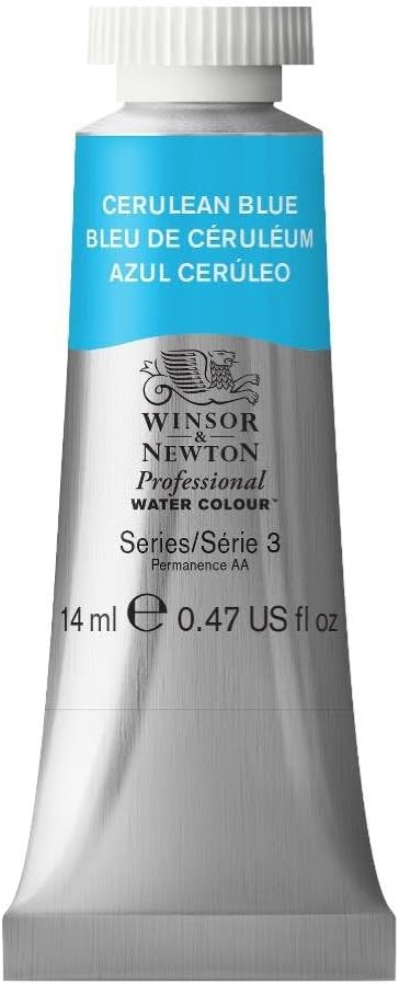 Winsor & Newton Professional Watercolor, 14ml Tube, Cerulean Blue by WinsorNewton
