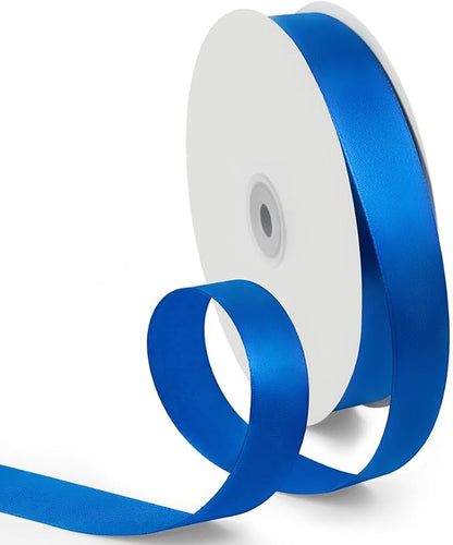 1 Inch 100 Yards Satin Ribbon Royal Blue, Solid Color Fabric Ribbon by HimBen