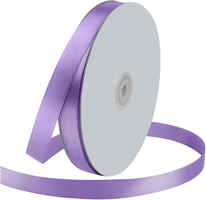 5/8" Wide x 100 Yards Single Face Polyester Satin Ribbon, Satin Ribbon by KMERLIFE