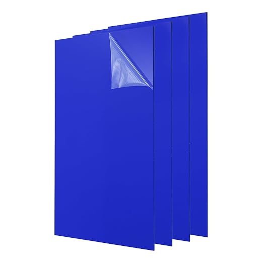 uxcell 4Pcs Acrylic Sheets 12x8 Inch Acrylic Panel 1/8 Inch-3mm Plastic Board by uxcell
