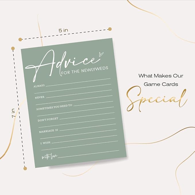 Bridal Shower Games Cards, Advice - Image 2