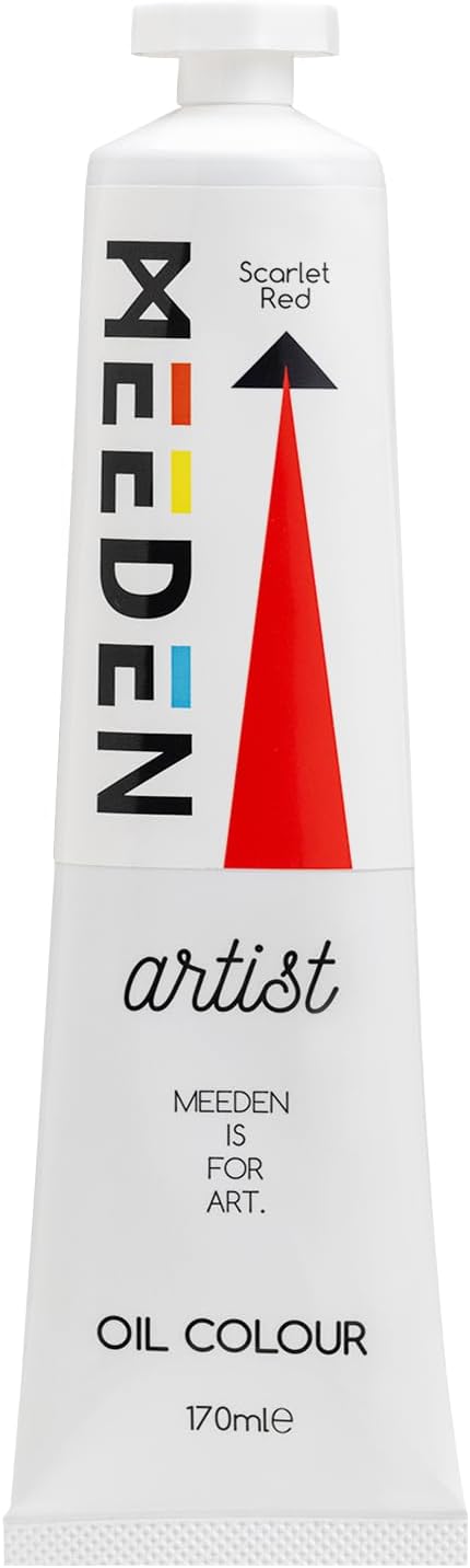 MEEDEN Artist Grade Oil Paint: Scarlet Red - 170ml/5.7oz Tube - Professional by MEEDEN