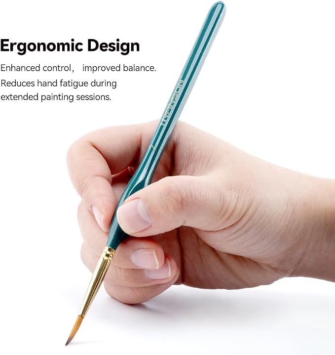 Transon 15-Piece Fine Detail Miniature Painting Brush Set - Image 4