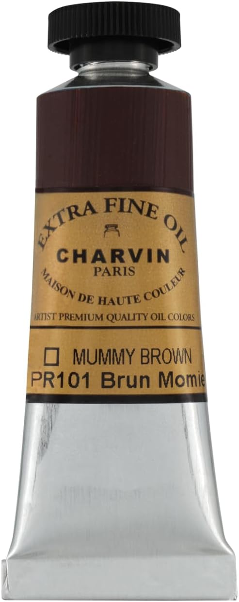 Charvin Extra Fine Oil Paint, Mummy Brown 20 ml - Image 2